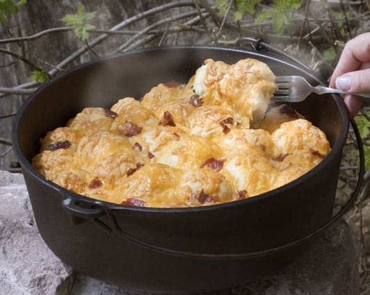 dutch oven bacon cheese pull aparts