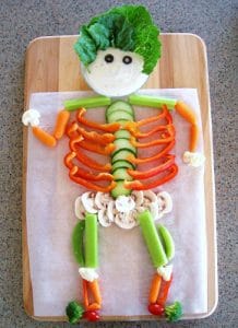 Halloween Veggie Skeleton