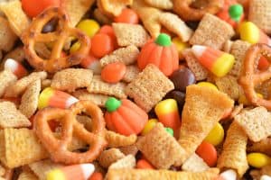 Harvest Hash Chex Mix Halloween Party Food