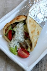 Instant Pot Gyros with Beef and Tzatziki