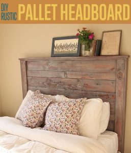 DIY Rustic Pallet Headboard