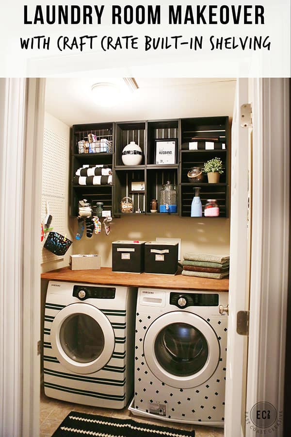 DIY small laundry room makeover