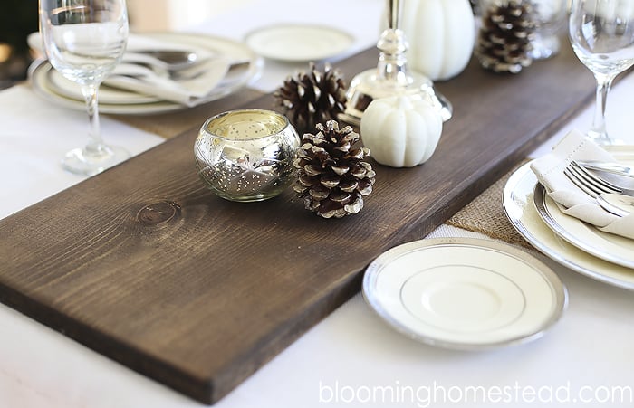 Thanksgiving Table Centerpiece Ideas Wood Runner 