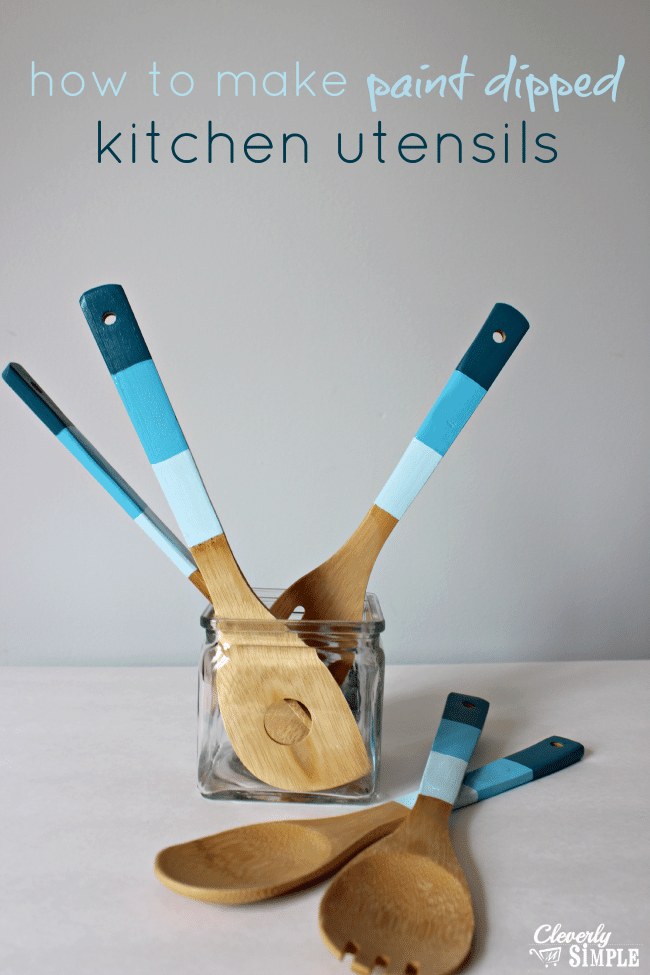 DIY Christmas Gift Ideas Paint Dipped Wooden Spoons