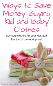 Ways to save money on baby and kids clothes