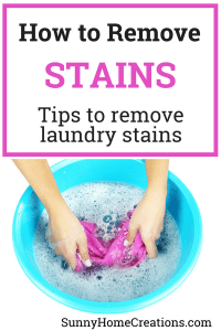 How to remove stains. Tips to remove laundry stains.
