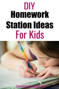 DIY Homework Station for Kids