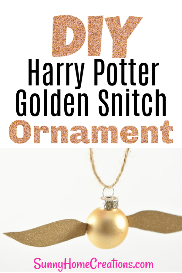 DIY Harry Potter Golden Snitch Ornament