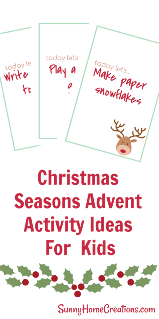 Christmas Seasons Advent Activity Ideas for Families. Free Printable! #printable #christmas