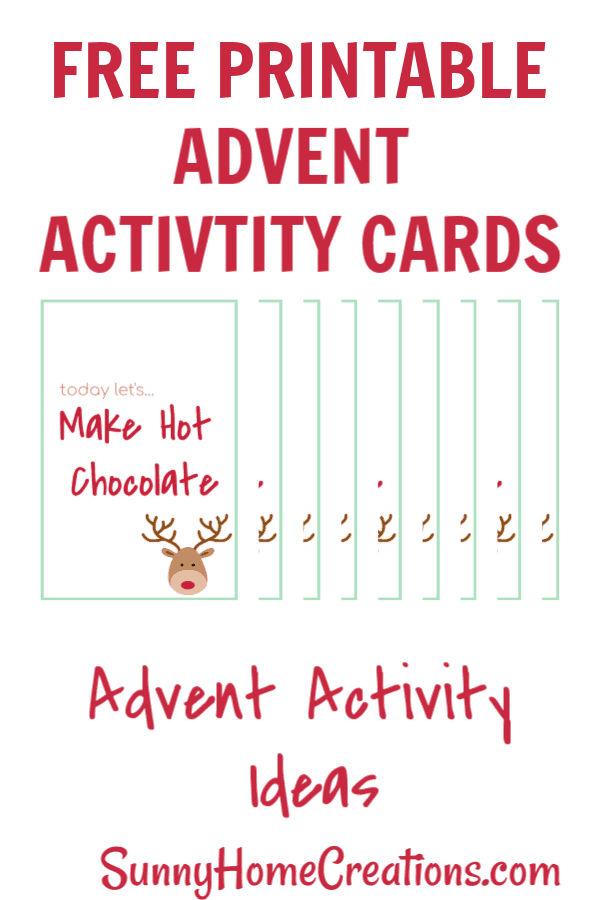 Free Advent Calendar Printable activity cards. Awesome fun and easy ideas for families.