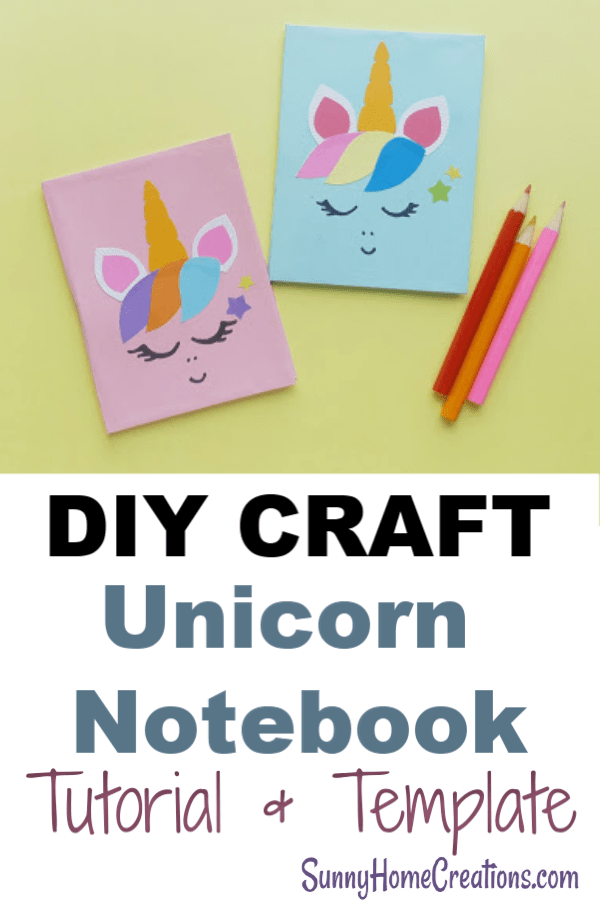 DIY Unicorn Craft Notebook. Awesome stationary craft for your kids. Simple and fun to create. #craft #unicorn #stationary