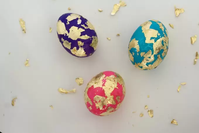 Gold Foil Easter Eggs