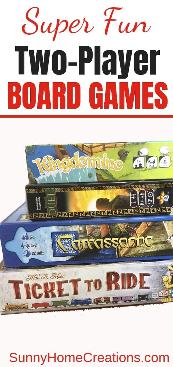 Super Fun Board Games for Two Players Pin Image