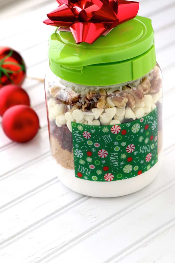 Cookie mix in a jar.